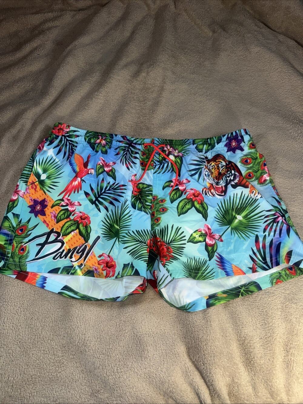 Bang! Board Shorts Lion/flowers Men’s 3xl
